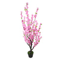 120cm Realistic Artificial Cherry Blossom Tree - Potted - Pink Silk Flowers