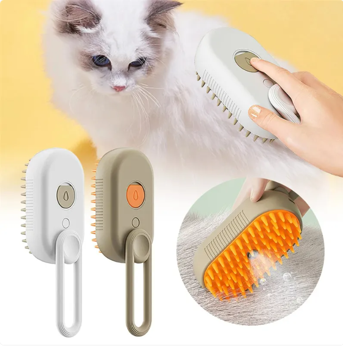 3-in-1 Electric Steam Grooming Brush