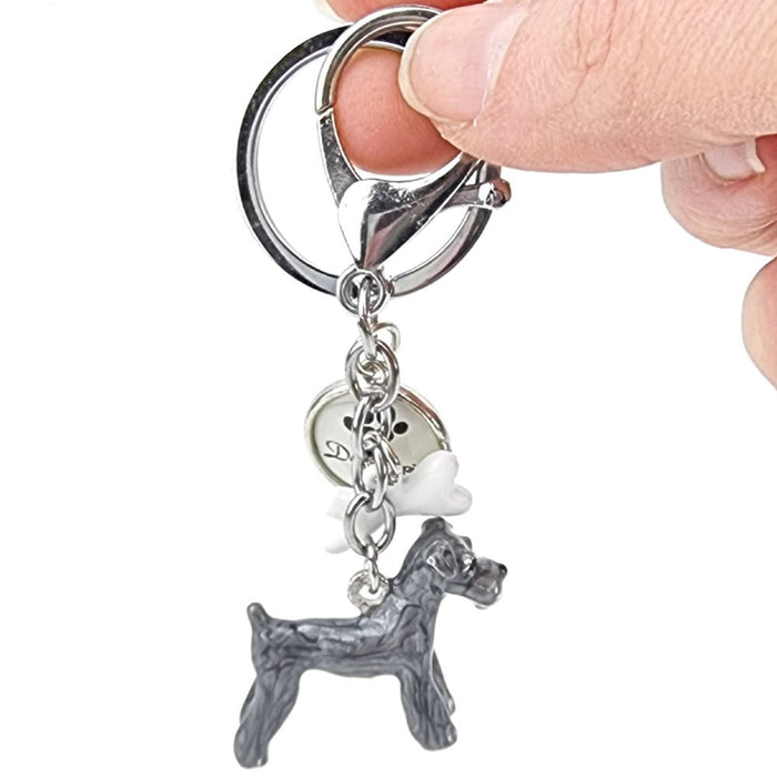 3D Schnauzer Key Ring - Key Rings from Sale at DoggyTopia