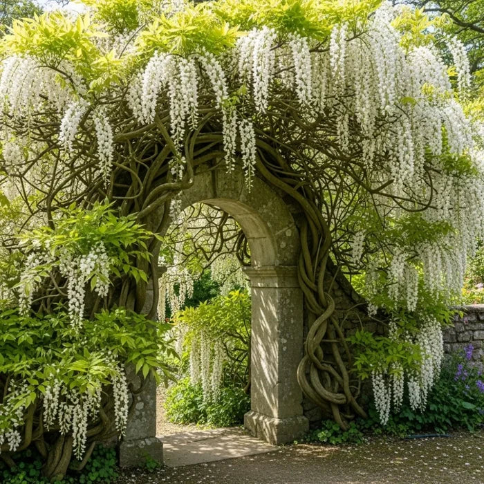 3ft Grafted White Japanese Wisteria | Wisteria floribunda 'Alba' | 2L Pot