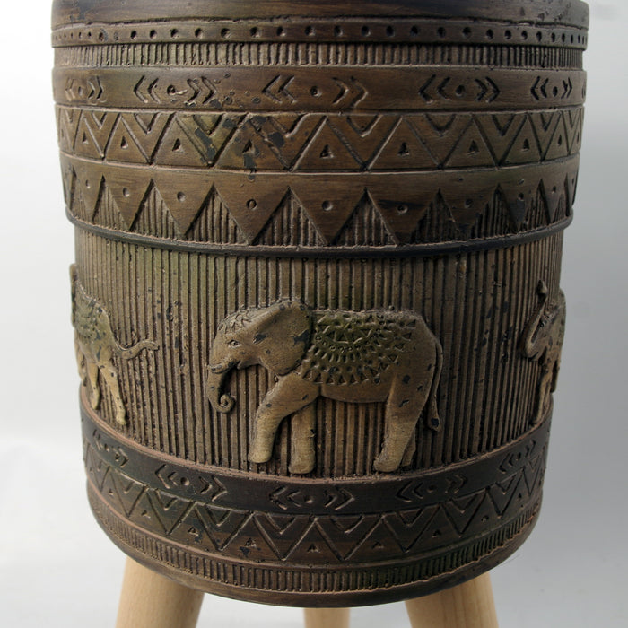 40cm x 21.5cm Zandi Elephant Composite Large Planter
