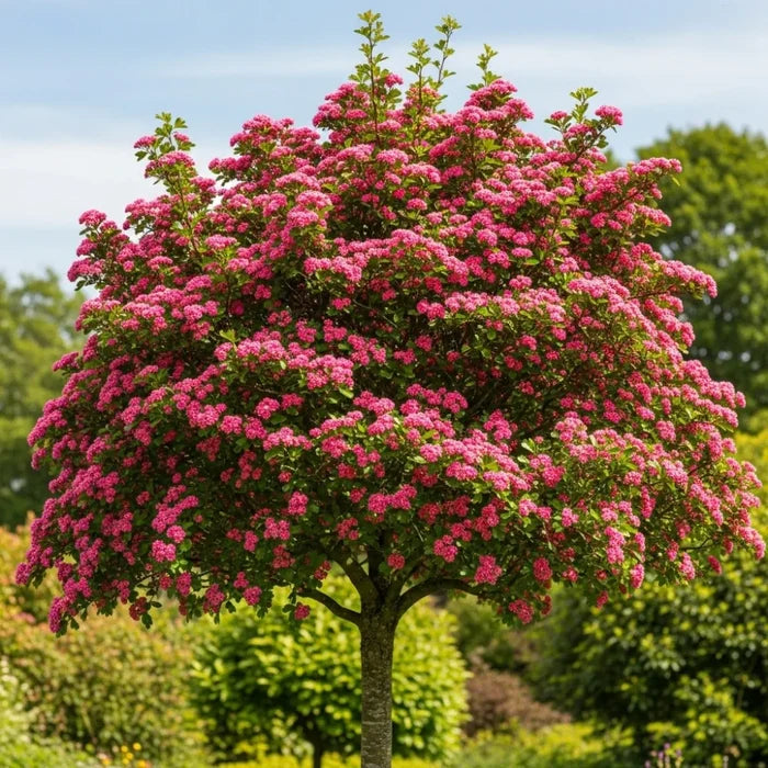 5ft Red Hawthorn Tree | Crataegus laevigata 'Paul's Scarlet' | 9L Pot | 2 Years Old