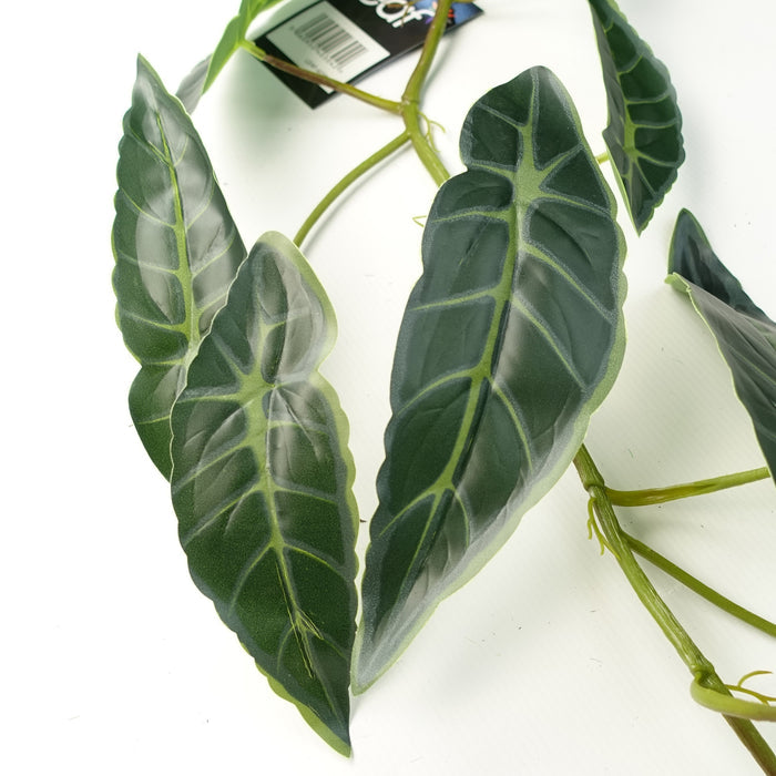 6 x 110cm Artificial Hanging Trailing Dark Green Leaf Plant