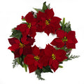 60cm (24) Large Luxury Christmas Poinsettia & Foliage Floristry Wreath