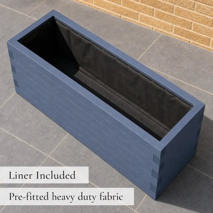 60cm Customisable Wooden Trough Planter