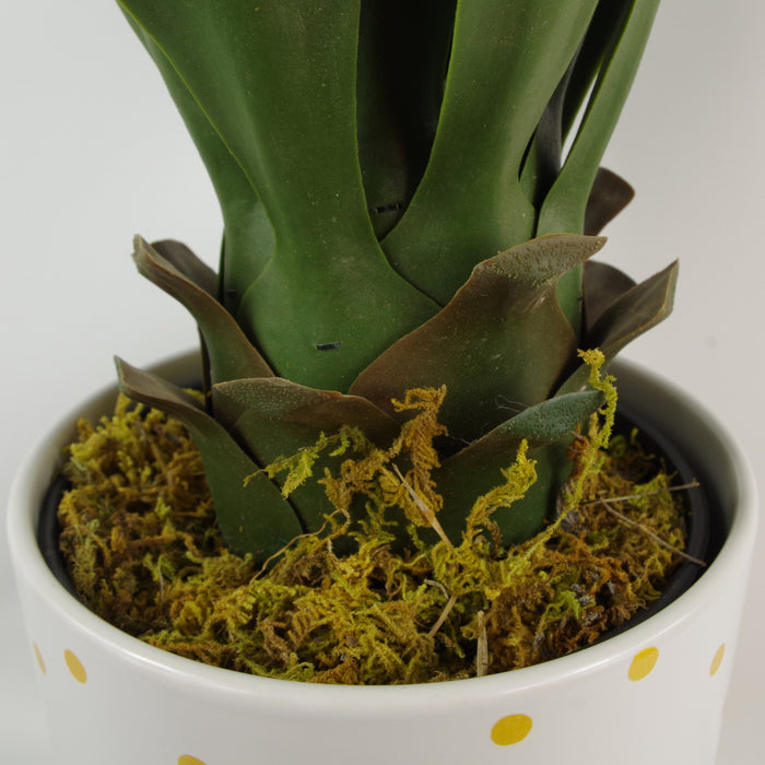60cm Large Artificial Yucca Plant with Ceramic Planter & Stand