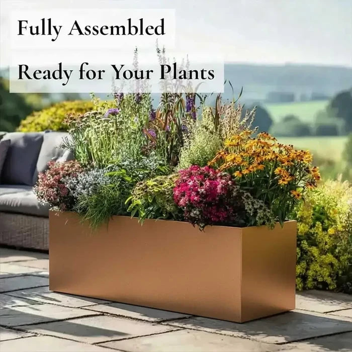 70cm Zinc Galvanised Copper Trough Planter
