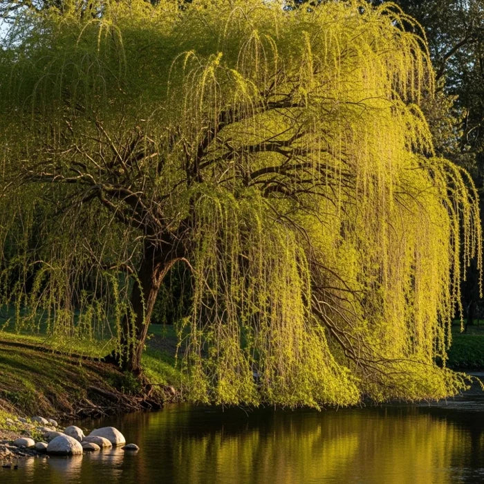 7ft Half-Standard 'Chrysocoma' Golden Weeping Willow Tree | Mature Salix | 6/8cm Girth | Grown in 20L Airpot