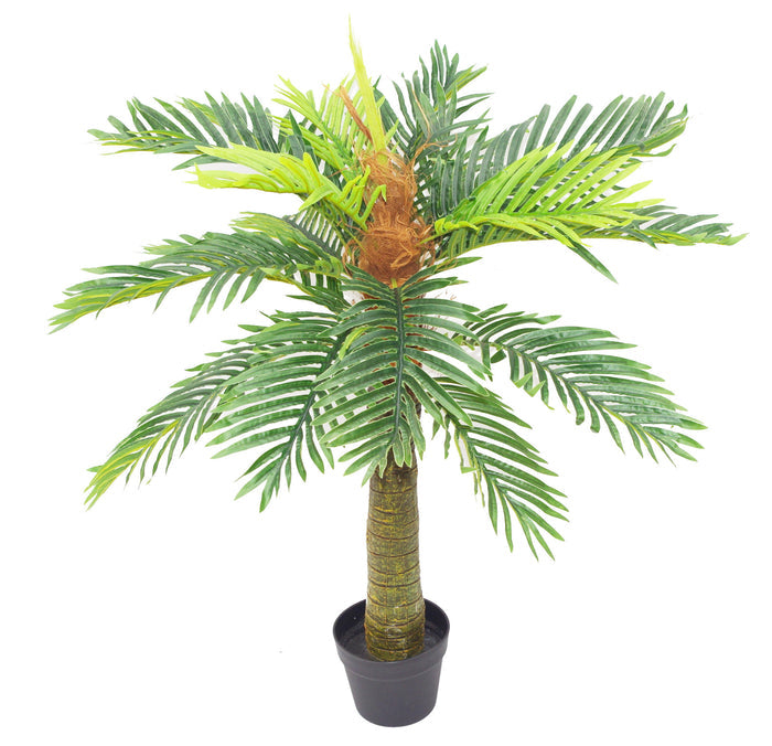90cm (3ft) Deluxe Artificial Plant Two-Tone Palm Tree - Potted