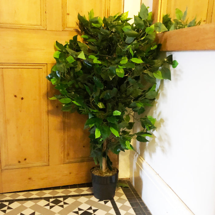 90cm Artificial Ficus Tree Bush - Large Bushy Plant