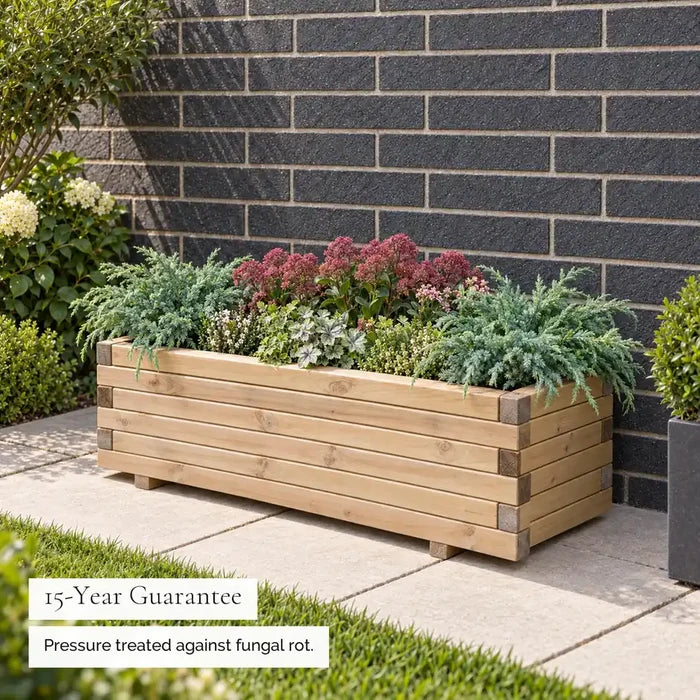 Agen Contemporary Low-Profile Trough Planter (1.0m) — guarantee