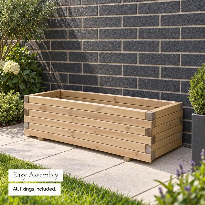 Agen Contemporary Low-Profile Trough Planter (1.0m) — easy assembly