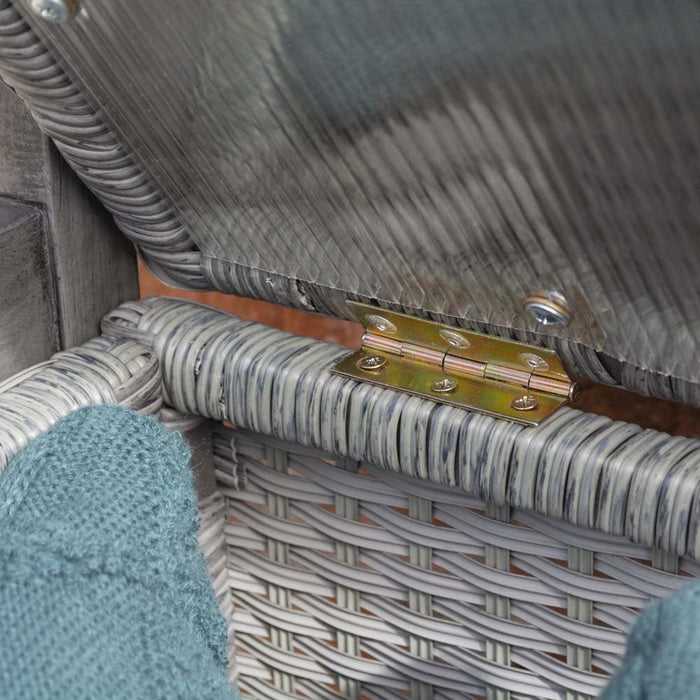 Alderley Rattan Storage Bench - Grey