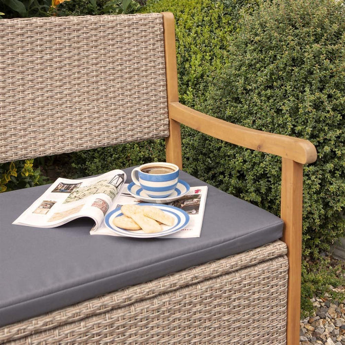 Alderley Rattan Storage Bench - Natural