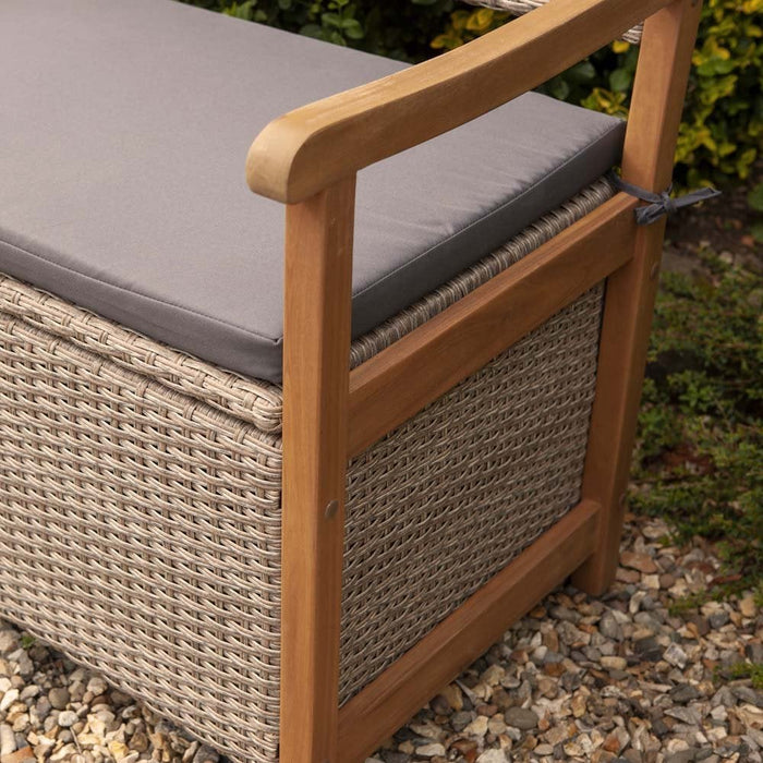 Alderley Rattan Storage Bench - Natural