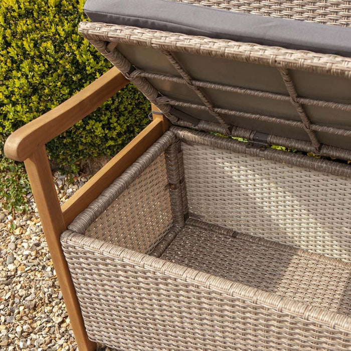 Alderley Rattan Storage Bench - Natural
