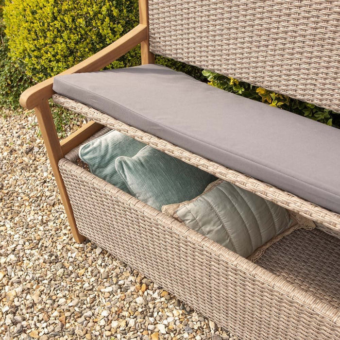Alderley Rattan Storage Bench - Natural