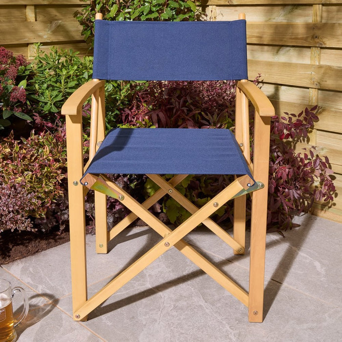 Ascot Folding Director's Chair - Midnight Blue