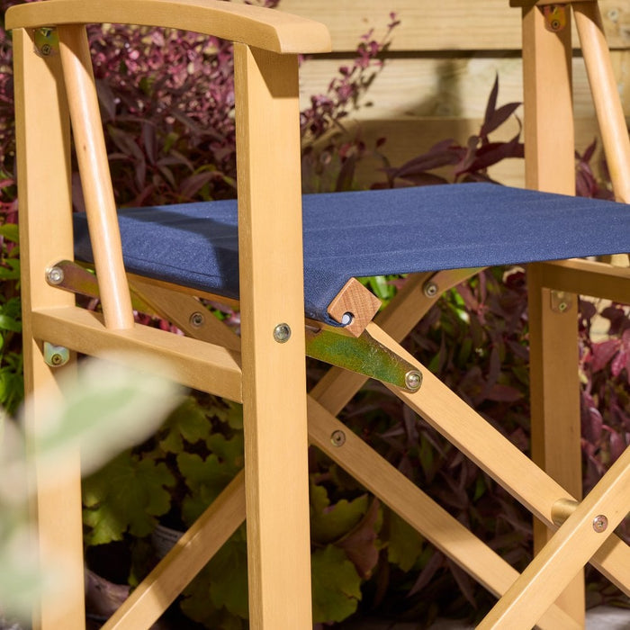 Ascot Folding Director's Chair - Midnight Blue