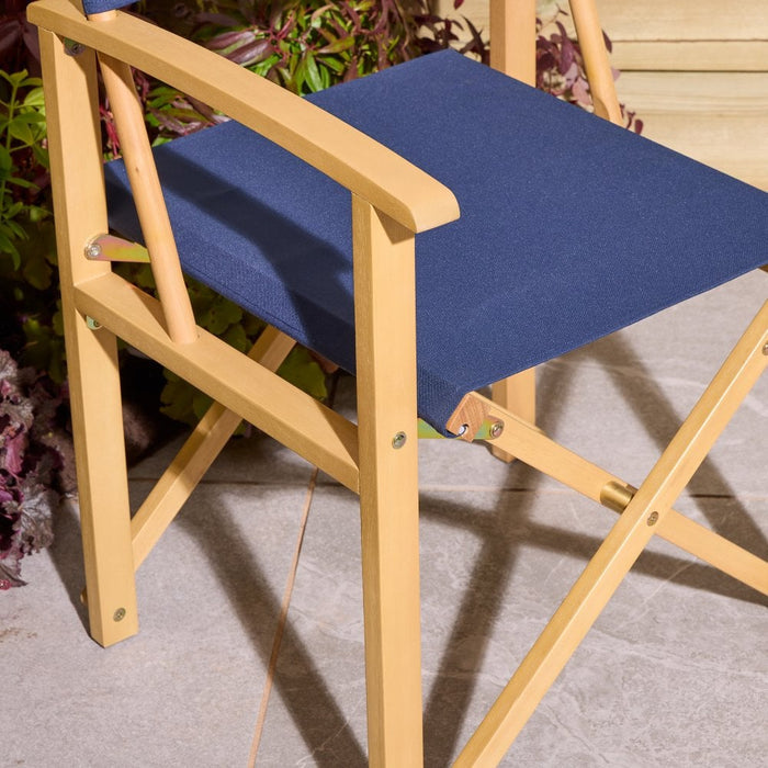 Ascot Folding Director's Chair - Midnight Blue