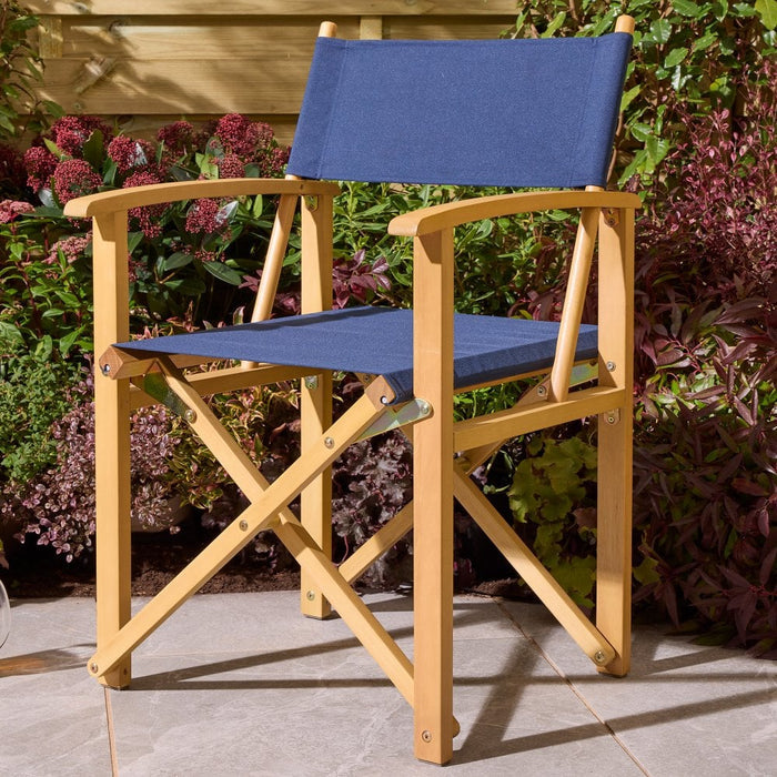 Ascot Folding Director's Chair - Midnight Blue