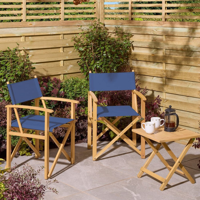 Ascot Folding Director's Chair - Midnight Blue