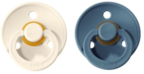 BIBS Colour Natural Rubber Latex Pacifier 2-Pack | Size 3 (18+ Months)
