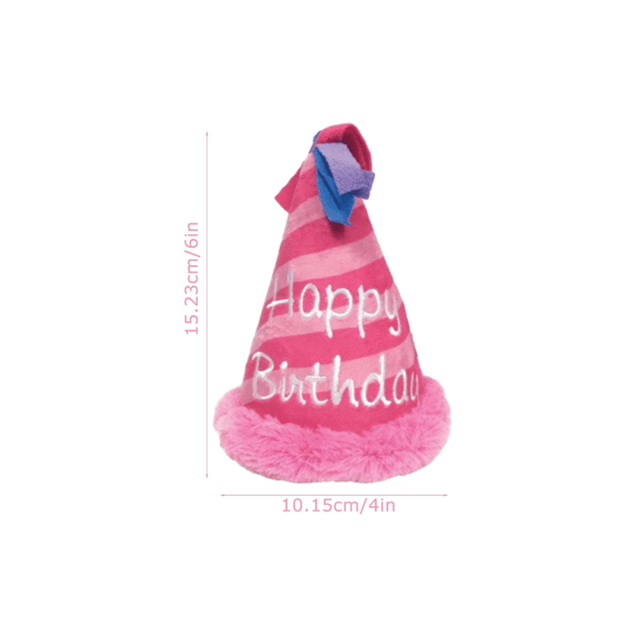 Birthday Party Hat Plush Dog Toy - Pink - Designer Toys from Haute Diggity Dog at DoggyTopia