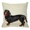 Black and Tan Dachshund Side On Throw Cushion - Cushions from . at DoggyTopia