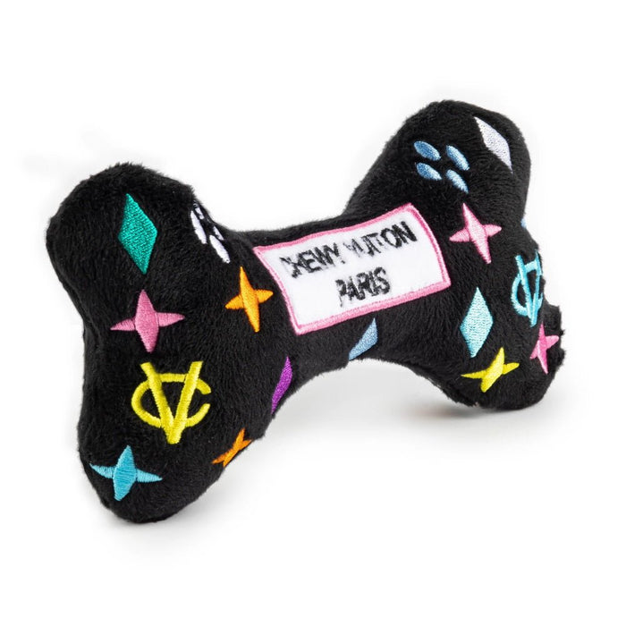 Black Monogram Chewy Vuiton Bone Dog Toy - Designer Toys from Haute Diggity Dog at DoggyTopia