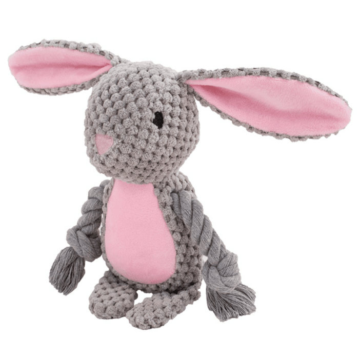 Bonnie Bunny Rope Corduroy Dog Toy - Plush and Rope Toys from . at DoggyTopia