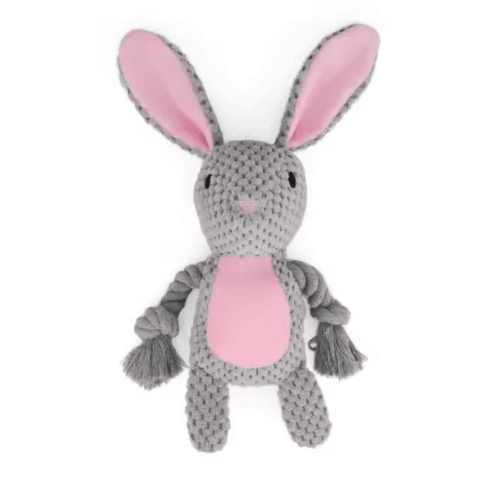 Bonnie Bunny Rope Corduroy Dog Toy - Plush and Rope Toys from . at DoggyTopia
