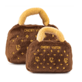Brown Chewy Vuiton Bag Dog Toy - Designer Toys from Dog Diggin Designs at DoggyTopia
