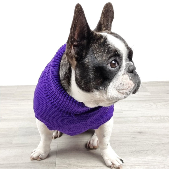 Cable Knit Jumper - Grape - Knit Jumpers from DoggyTopia at DoggyTopia