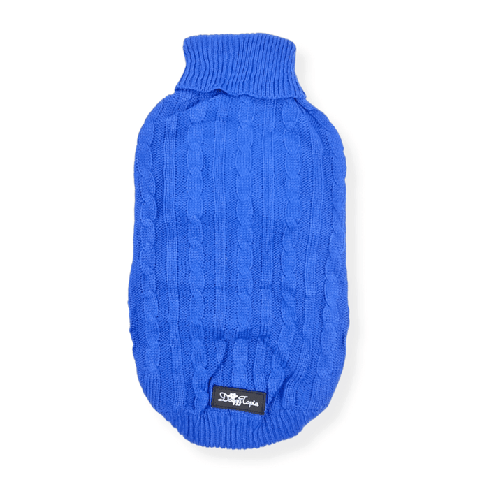 Cable Knit Jumper - Royal Blue - Knit Jumpers from DoggyTopia at DoggyTopia