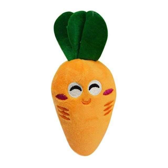 Carrot Squeaker Dog Toy - Plush Toys from . at DoggyTopia