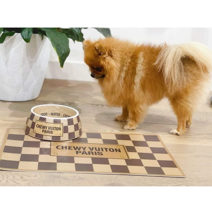 Checker Chewy Vuiton Placemat - Placemats from Haute Diggity Dog at DoggyTopia