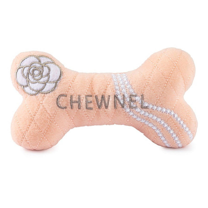Chewnel Blush Bone Dog Toy - Designer Toys from Dog Diggin Designs at DoggyTopia
