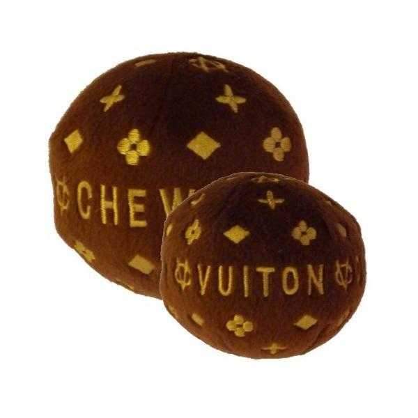 Chewy Vuiton Ball Dog Toy - Designer Toys from Dog Diggin Designs at DoggyTopia