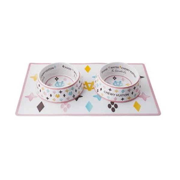 Chewy Vuiton Bowl - Bowls from Haute Diggity Dog at DoggyTopia