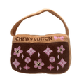 Chewy Vuiton Brown Blossom Purse Dog Toy - Designer Toys from Dog Diggin Designs at DoggyTopia