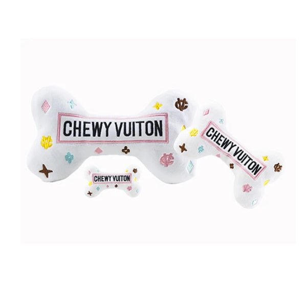 Chewy Vuiton White Bone Toy - Designer Toys from Haute Diggity Dog at DoggyTopia
