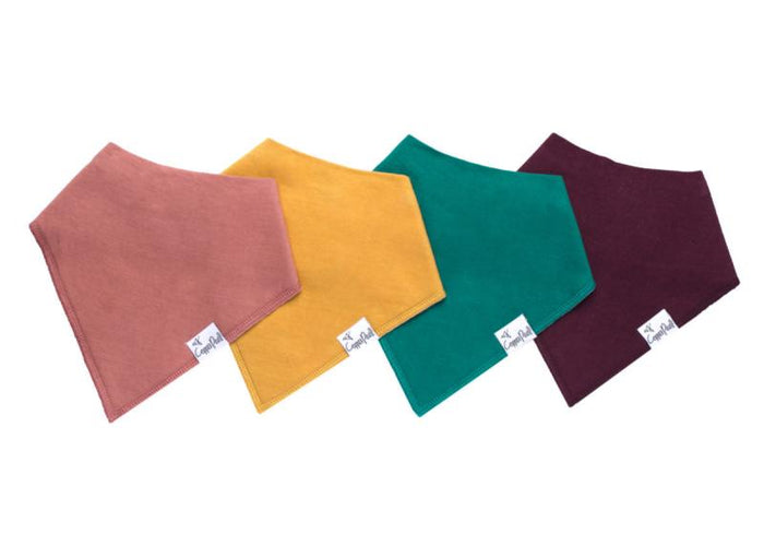 Copper Pearl Baby Bandana Bibs | Jade Set