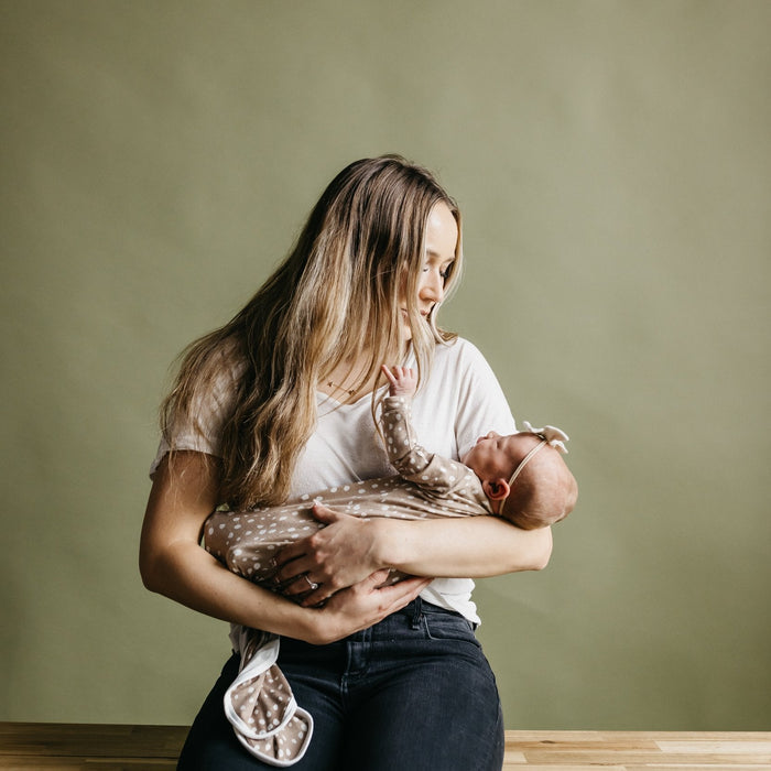 Copper Pearl Newborn Knotted Gown | Fawn