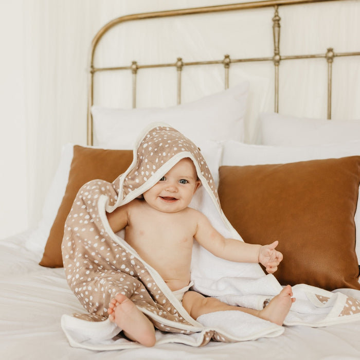 Copper Pearl Premium Baby Knit Hooded Towel | Fawn