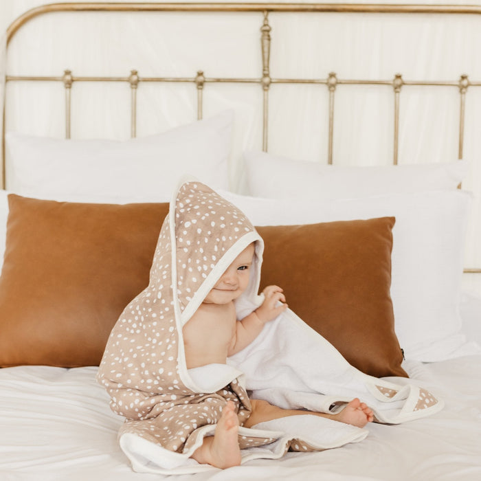 Copper Pearl Premium Baby Knit Hooded Towel | Fawn