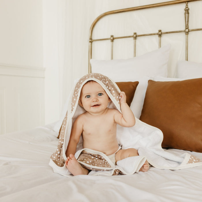 Copper Pearl Premium Baby Knit Hooded Towel | Fawn