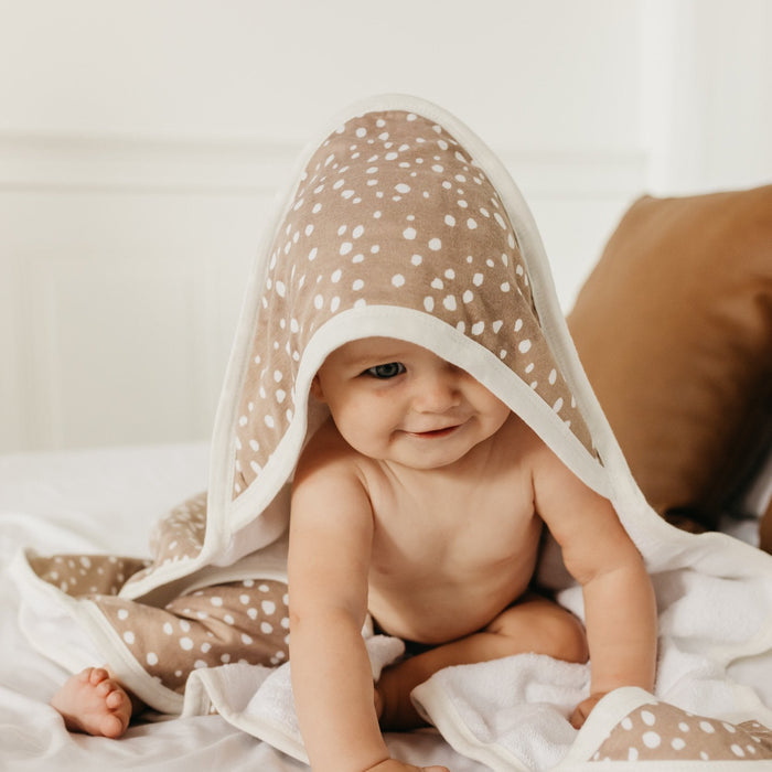 Copper Pearl Premium Baby Knit Hooded Towel | Fawn