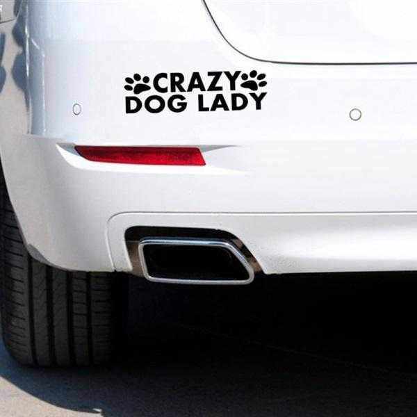 Crazy Dog Lady Car Decal - Decals from . at DoggyTopia