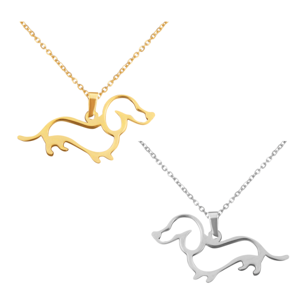 Dachshund Silhouette Necklace - Necklaces from . at DoggyTopia